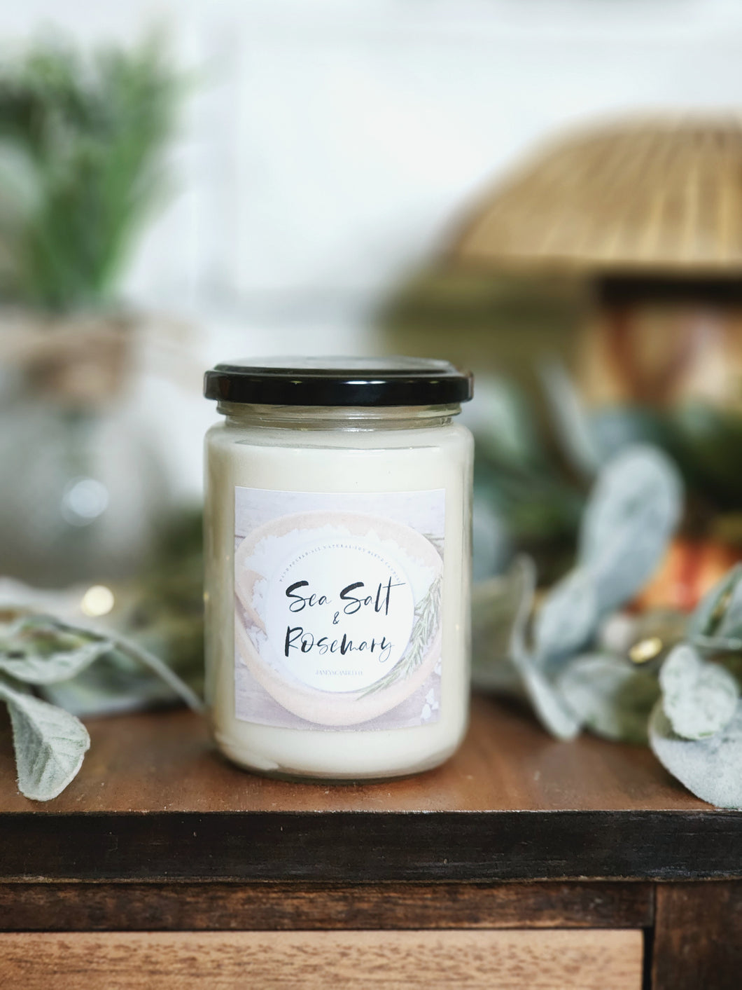 Sea Salt & Rosemary - Soy Candle - 12oz