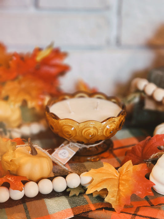 Vintage Amber Glass - Fall Harvest