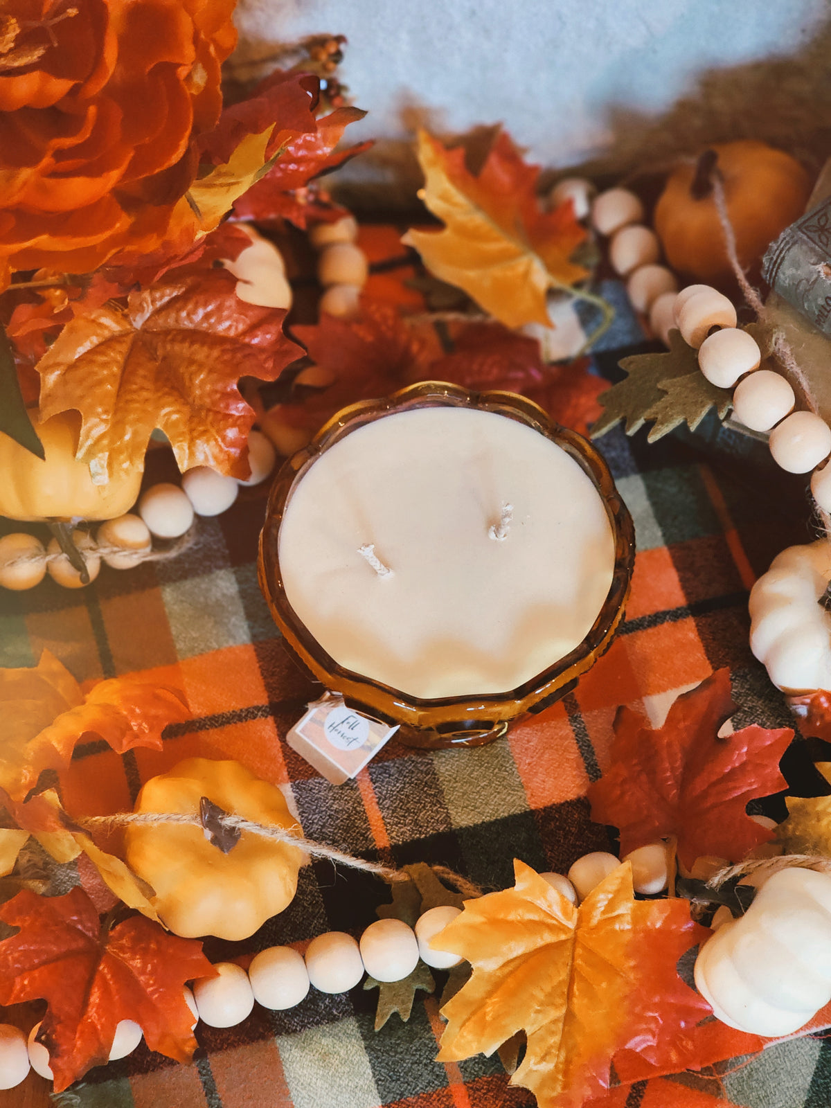 Vintage Amber Glass - Fall Harvest