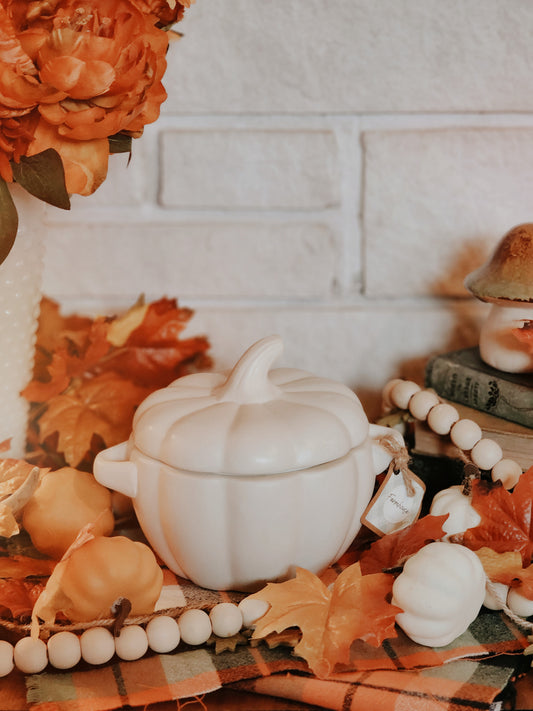 White Pumpkin Candle - Farmhouse
