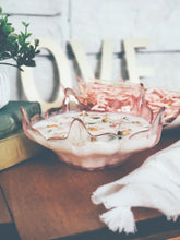 Load image into Gallery viewer, Pink Vintage Dalzell Viking Lotus Flower Bowl - Bombshell Scent Candle
